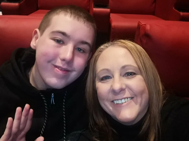 Lisa and Charlie at the cinema