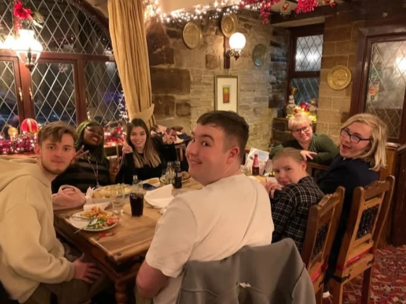 Group at a Christmas meetup